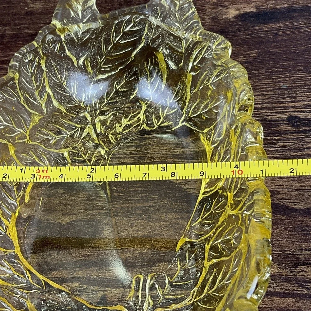 Tiara Indiana Yellow Mist Sweet Pear Bowl 6.25 And Relish Bowl Is 9.5 X 4.5
